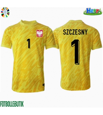 Polen Wojciech Szczesny #1 Målvakt Hemmatröja EM 2024 Kortärmad